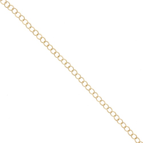 Round cable mesh chain diamond cut 2.9 mm Gold Plated 3 microns x50 cm