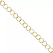 Round cable mesh chain diamond cut 2.9 mm Gold Plated 3 microns x50 cm