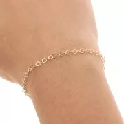 Round cable mesh chain diamond cut 2.9 mm Gold Plated 3 microns x50 cm