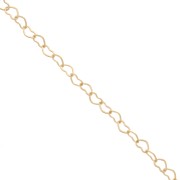Heart mesh chain 4.5 mm Gold Plated 3 microns x50 cm