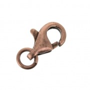 Clasp - lobster claw 11 mm Antique Copper Tone x1|raw }}