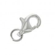 Clasp - lobster claw 11 mm Rhodium Tone x1