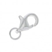 Clasp - lobster claw 11 mm Fine silver plating x1|raw }}