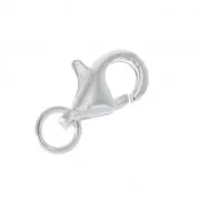 Clasp - lobster claw 11 mm Fine silver plating x1
