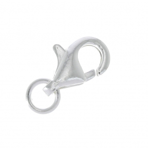 Clasp - lobster claw 11 mm Fine silver plating x1