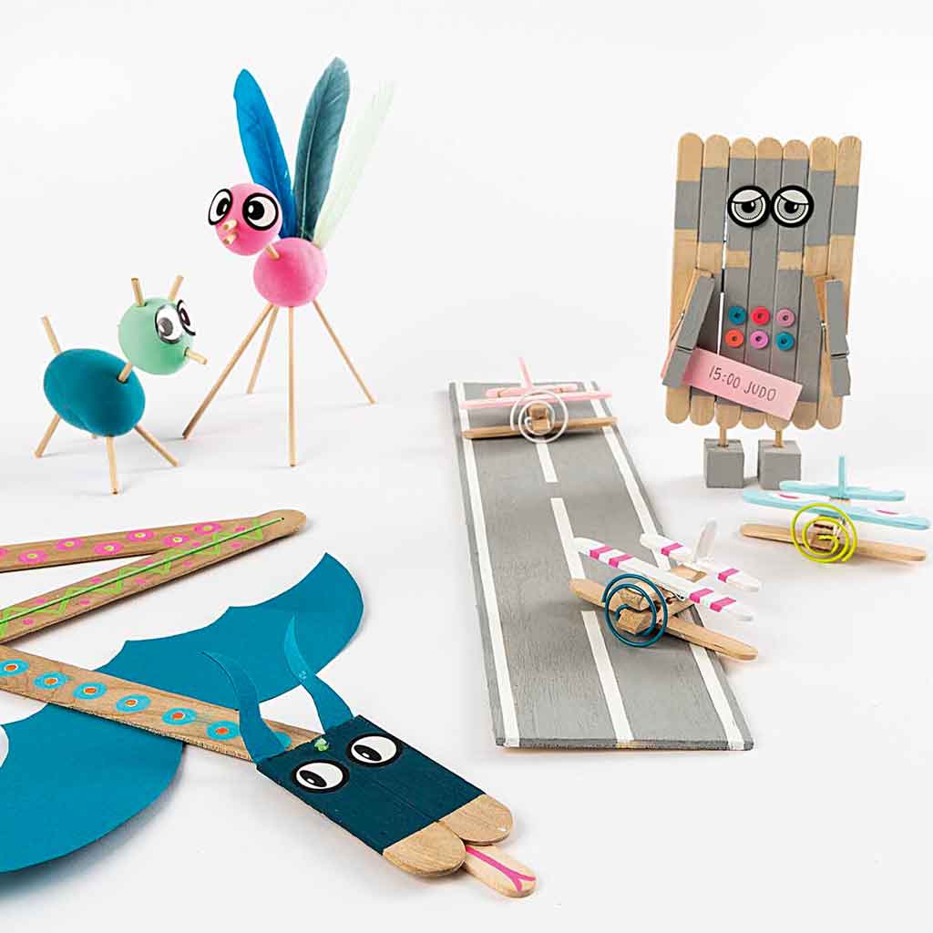 Kraft kit for kids Rico Design 100 wooden pieces x1 Perles & Co