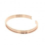 Brass Eco bracelet base with curved edge 6x170 mm Rose Gold Tone x1|raw }}