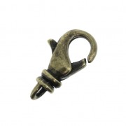 Clasp - lobster claw with a rotating loop 14 mm Bronze Tone x1|raw }}