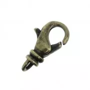 Clasp - lobster claw with a rotating loop 14 mm Bronze Tone x1