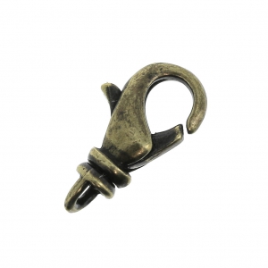 Clasp - lobster claw with a rotating loop 14 mm Bronze Tone x1