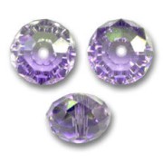 PureCrystal 5040 8 mm Flat Round Bead - Tanzanite x1