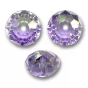PureCrystal 5040 8 mm Flat Round Bead - Tanzanite x1