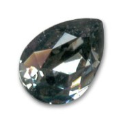 PureCrystal 4320 Pear Fancy Stone 14x10mm Black Diamond