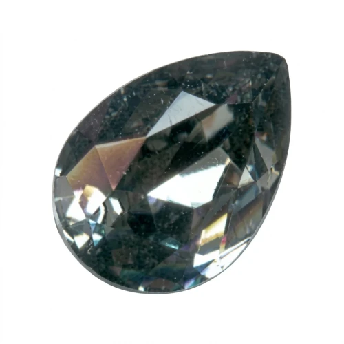 PureCrystal 4320 Pear Fancy Stone 14x10mm Black Diamond