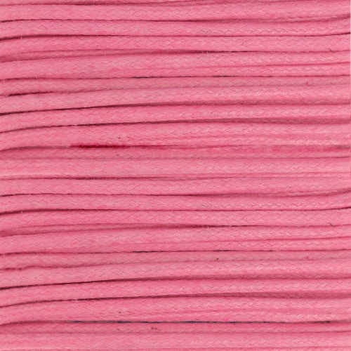 Cotton waxed cord 2mm Rosa x5m