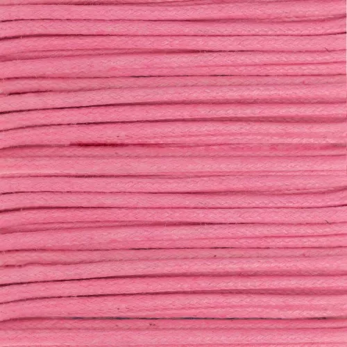 Cotton waxed cord 2mm Rosa x5m