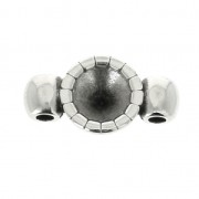 Spacer 2 loops for a 5 mm cabochon ou rhinestone Antique Silver Plating x1|raw }}
