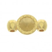 Spacer 2 loops for a 5 mm cabochon ou rhinestone fine Gold plated x1|raw }}