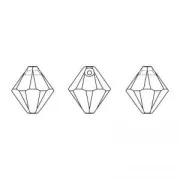 Pendant bicones PureCrystal  8mm Jet x4