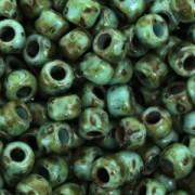 Toho seed beads 6/0 TO6RY307 - Hybrid Frosted Turquoise Picasso x8g|raw }}