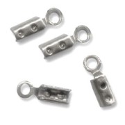 Mini End clip 1.5mm Old Silver tone x10|raw }}