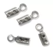 Mini End clip 1.5mm Old Silver tone x10