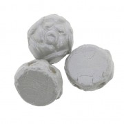 Flowers cabochon beads - 2 holes - 6 mm - Alabaster Pastel Grey x20