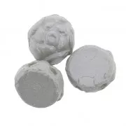 Flowers cabochon beads - 2 holes - 6 mm - Alabaster Pastel Grey x20