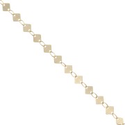 Chain with fancy square mesh 5 mm Gold Tone x 50 cm|raw }}