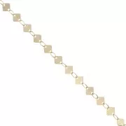 Chain with fancy square mesh 5 mm Gold Tone x 50 cm