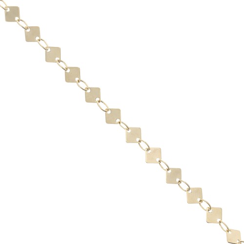 Chain with fancy square mesh 5 mm Gold Tone x 50 cm