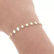 Chain with fancy square mesh 5 mm Gold Tone x 50 cm