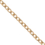 2.5mm Cable mesh chain - fine Gold plated x1m