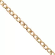 2.5mm Cable mesh chain - fine Gold plated x1m