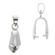 Loop bail 22 mm Rhodium tone x1|raw }}