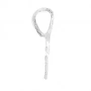 25 mm loop bail to stick - Fine silver plating x1