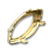 PureCrystal Navette cabochon setting 15x7mm Gold-colored|raw }}