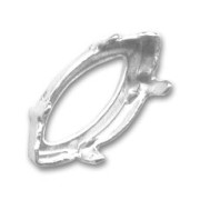 PureCrystal Navette cabochon setting 15x7mm silver-colored