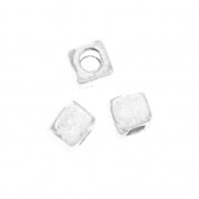 Cubes beads 3 mm Antique Silver Plating x10|raw }}