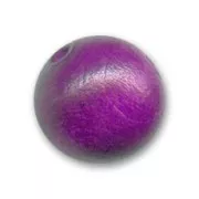 Wooden round beads 15mm Amethyst x5