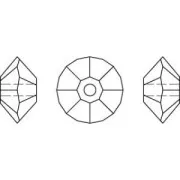 PureCrystal 5305 Flattened bicones 5mm Crystal  x30