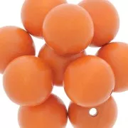 Wooden round bead 20mm Orange x5
