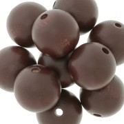 Wooden round bead 20mm Antique Rose x5