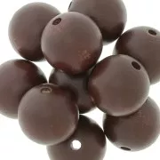 Wooden round bead 20mm Antique Rose x5