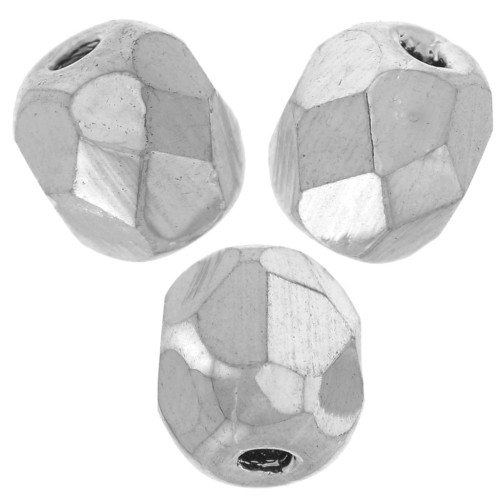 Fire Polished faceted round beads 6mm Labrador x25