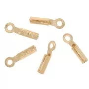 Mini End clip 0,6 mm fine gold plated x10
