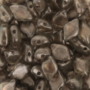 Czech Glass beads Gemduo 2 holes 8x5 mm Halo Champagne x10g