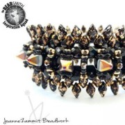 Czech Glass beads Gemduo 2 holes 8x5 mm Halo Champagne x10g