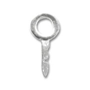 Fine Silver flat screw eye, small x1