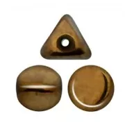 Glass beads Ilos® by Puca® 5x5 mm Dark Gold Bronze x10g